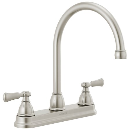 Peerless Elmhurst Two-Handle Kitchen Faucet With Twist Aerator P2965LF-SS